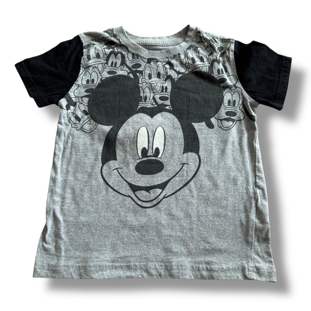 Disney Mickey & the Roadster Racers Black Gray Goofy Pluto Donald Shirt‎ Size 5